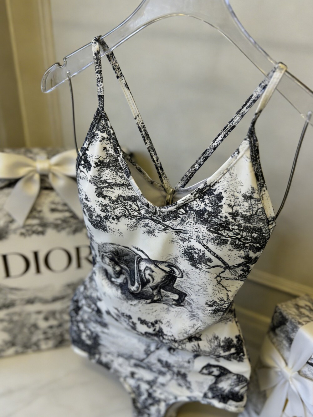 Dior Toile de Jouy One Piece Swimsuit - Picture 5 of 6